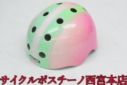 【18P752】Melon ヘルメット サイズM/L(52～58cm) ダブルグリーンピンク 未使用品